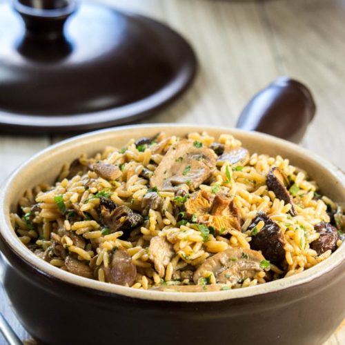 Pilaf de orez cu ciuperci și dovlecel Start22+